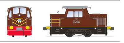 SDS Models -(NON POWERED)  X204 Diesel Rail Tractor - 1970/80s Deep Indian Red - L7