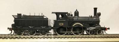 NOW IN STOCK - V6. Z1231 Z12 Locomotive No 1231 all Black - Beyer Peacock tender, with Cowcatcher with DC NON SOUND.