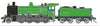 SDS - K 163 B Sound VR K Class Loco - Preserved 1980s Green 2-Tone Plate Cowcatcher, Spoked Wheels, Riveted Tender - DCC SOUND