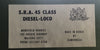 45 Class SAMHONGSA-MANSFIELD BRASS MODEL UN-PAINTED mint condition, test run only. NSWR LOCOMOTIVE.