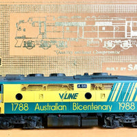 A66 BICENTENRARY LIVERY LIMITED EDITION No 20 of 100 LOCOMOTIVE VR A CLASS BRASS MODEL By PRECISION SCALE MODELS BRASS. PSM Victorian Railways