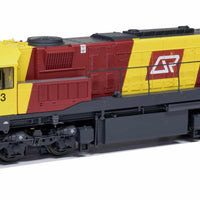 QR 2400 Class #2463 16.5mm Q24/03 DC-HO LOCO | QR BRONCOS LIVERY HI NOSE AS BUILT 1990's-  Southern Rail Models