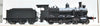 C30T - : LOCOMOTIVE WITH 6 WHEEL TENDER UN/NUMBERED SUPERHEATED N.S.W.G.R. - BLACK. WOMBAT MODELS