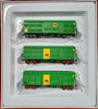 ALGX-10 - 3 ALGX Vans- AN Green & Gold. Wagon numbers:  ALGX 108Y, ALGX 113A, ALGX 123X. 40'2" LOUVRE VAN  - On Track Models
