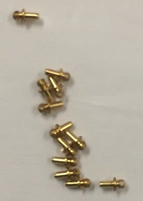 Handrail Knobs size 1.2 mm long, with 1mm Ball with 0.5mm Hole (12) use a 0.45mm wire  MARKITS-Ozzy Brass