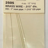 DETAIL ASSOCIATES - 2505 -  Brass Wire .015" Diameter HO Scale "