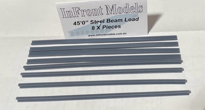 WDL014- 45'0 Steel Beam load 8 x Pieces by InFront Models HO