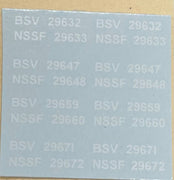 Sheep Van old code BSV (4) & new  Code NSSF (4) with Numbers of the NSWGR  pack 5. Ozzy Decal