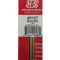 Brass rod  #8167 .114  (2.89mm) 2pcs -  - K & S