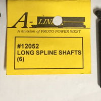 A-Line: LONG SPLINE SHAFTS #12052 (6) DRIVE COUPLINGS Universal.