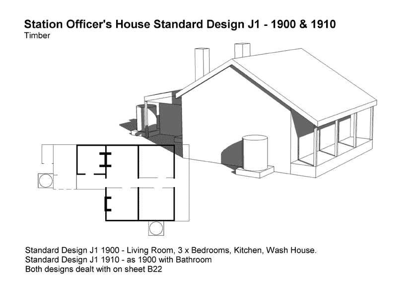 B22 1900 Station Office's House Type J1 (Data Sheet)