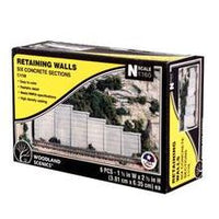 Woodland Scenics: RETAINING WALL CONCRETE - N SCALE (6PC)
