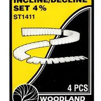 Woodland Scenics: ST1411 INCLINE/DECLINE SET 4% SUBTERRAIN LIGHTWEIGHT LAYOUT SYSTEM