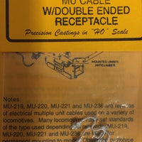 DETAILS WEST MU-236 HO: MU CABLE with DOUBLE ENDED RECEPTACLE. (2) **