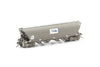 NGH-27 NGPF GRAIN HOPPER, WITH GROUND OPERATED LIDS - WAGON GRIME WITH WHITE FREIGHT RAIL GRAIN LOGOS - 4 CAR PACK AUSCISION*