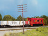 RIX 0034 RAILROAD TELEGRAPH / TELEPHONE POLES with 4 CROSS ARMs in  KIT form. (RRP $14.94) SALE PRICE. $9.95.