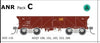 AOQY Concentrate Wagon RED, pack C SOC110 ANR pack contains 5 models AUSTRAINS NEO.