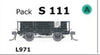 S Wagon - S 111 - ( L971 ) single WAGON with DISC WHEELS, NO BUFFERS Single PACK.