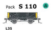 S Wagon  - S 110 - ( L35 ) single WAGON with DISC WHEELS, NO BUFFERS Single PACK.
