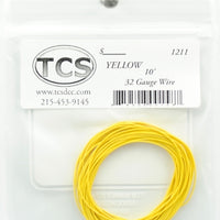 TCS #1211 : 10ft 32awg - Yellow Wire