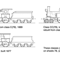 Class 79  - 4-4-0 HO Data Sheet drawing NSWGR locomotive
