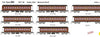 FO 004 AUSTRAINS NEO : End Platform Car Set 58 Pack of 8 cars in Indian Red.