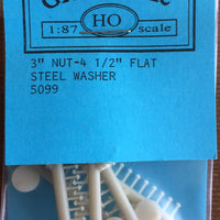 Grandt line - #5099  3" Nut -4 1/2 FLAT STEEL WASHER Washers  1:87 Scale