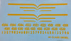 45 class Ozzy Decals: LOCOMOTIVE 45 CLASS YELLOW LININGS FOR INDIAN RED BODY #CHSK02.