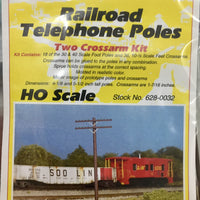 RIX 0032 RAILROAD TELEGRAPH / TELEPHONE POLES with 2 CROSS ARMS in  KIT form. (RRP $14.94) SALE PRICE. $9.95.