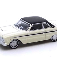 Road Ragers : 1964 XM Falcon Coupe - Alpine White with Onyx Black Roof HO Car. diecast.