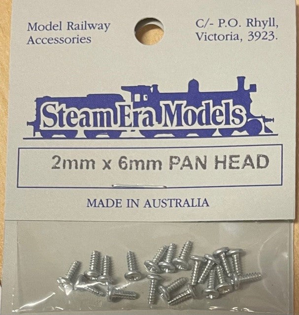 Steam Era Models -M3 - #2x6mm pan head screws(20)