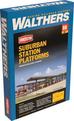 WALTHERS: Suburban Station Platforms -- Kit(4)  - Each: 16 x 1-5/8 x 2