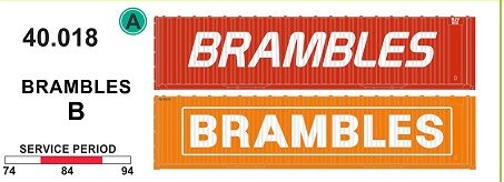 SDS Models 40' ft Brambles Jumbo Containers: Twin Packs A; #40.017