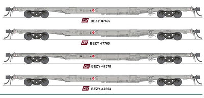 SDS Models - BEZY Container Wagon Pack 002 - HOn3.5