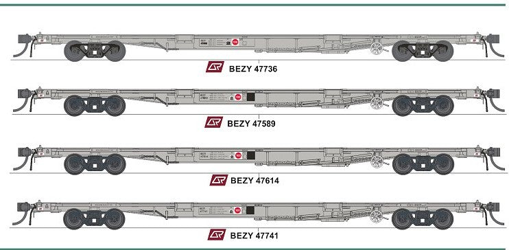 SDS Models - BEZY Container Wagon Pack 003 - HOn3.5