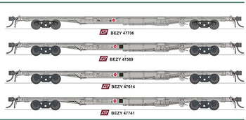 SDS Models - BEZY Container Wagon Pack 003 - HOn3.5