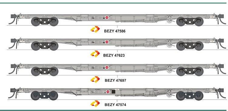 SDS Models - BEZY Container Wagon Pack 004 - HOn3.5