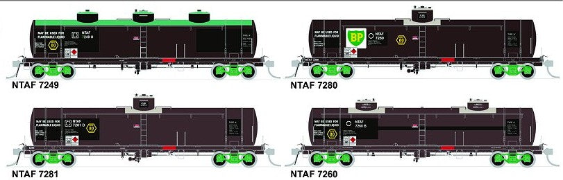 NTAF 004 (4 in Pack) AMPOL BLOCK TRAIN TANKER Rail Tank Car NSWSRA - SDS MODEL