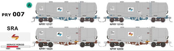 NPRY/NPRF - SRA Cement Hoppers from Mid 80s to Mid 90s - (Pk PRY-007) - SDS Models