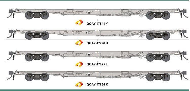 SDS Models - QQAY Container Wagon Pack 007 - HO