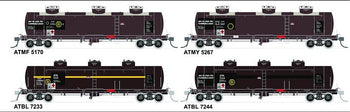 NTAF 008 (4 in Pack) AMPOL BLOCK TRAIN TANKER Rail Tank Car NSWSRA - SDS MODEL