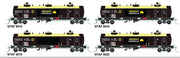 NTAF 012(4 in Pack) AMPOL BLOCK TRAIN TANKER Rail Tank Car NSWSRA - SDS MODEL
