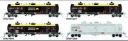 NTAF 013(4 in Pack) AMPOL BLOCK TRAIN TANKER Rail Tank Car NSWSRA - SDS MODEL
