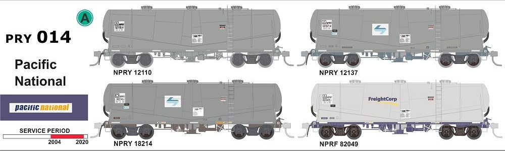 SDS Models:  - NSWPTC - NPRY/NPRF - Pacific National 04 to 24 - PRY 014