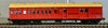 HCX02 - HCX1187 Composite Passenger, Brake Van - Mansard Roof, Indian Red, No Lining, Ochre Mansard Roof - Casula Hobbies Model Railways. *