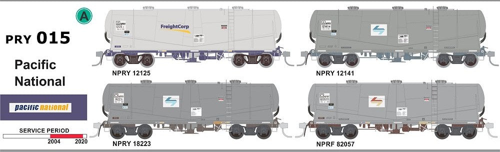 SDS Models:  - NSWPTC - NPRY/NPRF - Pacific National 04 to 24 - PRY 015