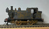 Tri-ang Hornby R355 TANK 0-4-0 Class not original, fitted with Kadee couplers and has new Romford driving wheels fitted and repainted black heavy weathered  Locomotive Model