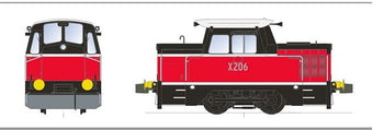 SDS Models -(NON POWERED)  X206 Diesel Rail Tractor - 1990s Red and Black