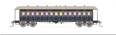 051 - Vestibuled End Platform cars - FA 1423 Blue & Russet - 1929 SDS Models