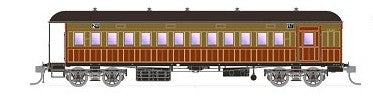 052 - NSWGR End Platform cars -SDS Models - CCA 1277 Pre-war Tuscan & Russet - Full Lining